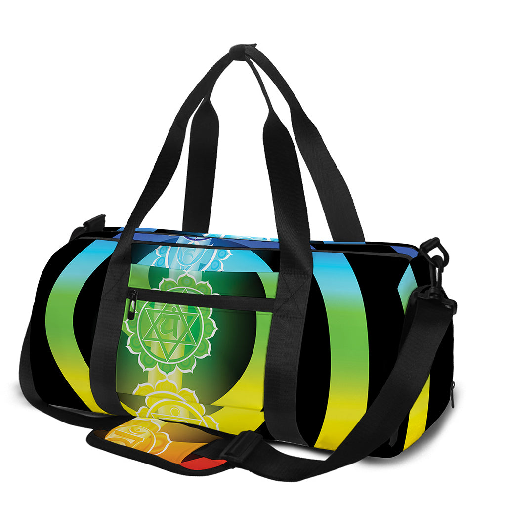 Seven Chakras Rainbow Of Life Print Gym Bag