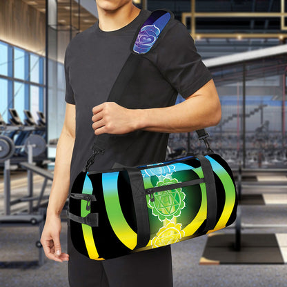 Seven Chakras Rainbow Of Life Print Gym Bag