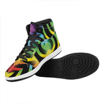Seven Chakras Rainbow Of Life Print High Top Leather Sneakers