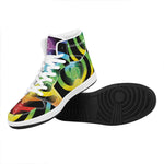 Seven Chakras Rainbow Of Life Print High Top Leather Sneakers