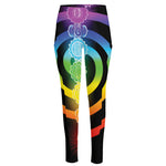Seven Chakras Rainbow Of Life Print High-Waisted Pocket Leggings