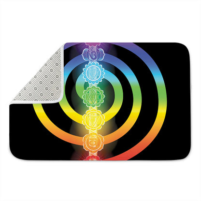 Seven Chakras Rainbow Of Life Print Indoor Door Mat