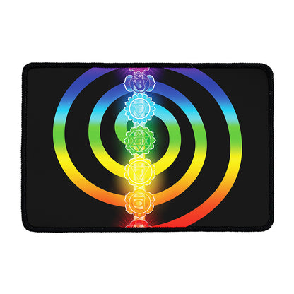 Seven Chakras Rainbow Of Life Print Kitchen Mat