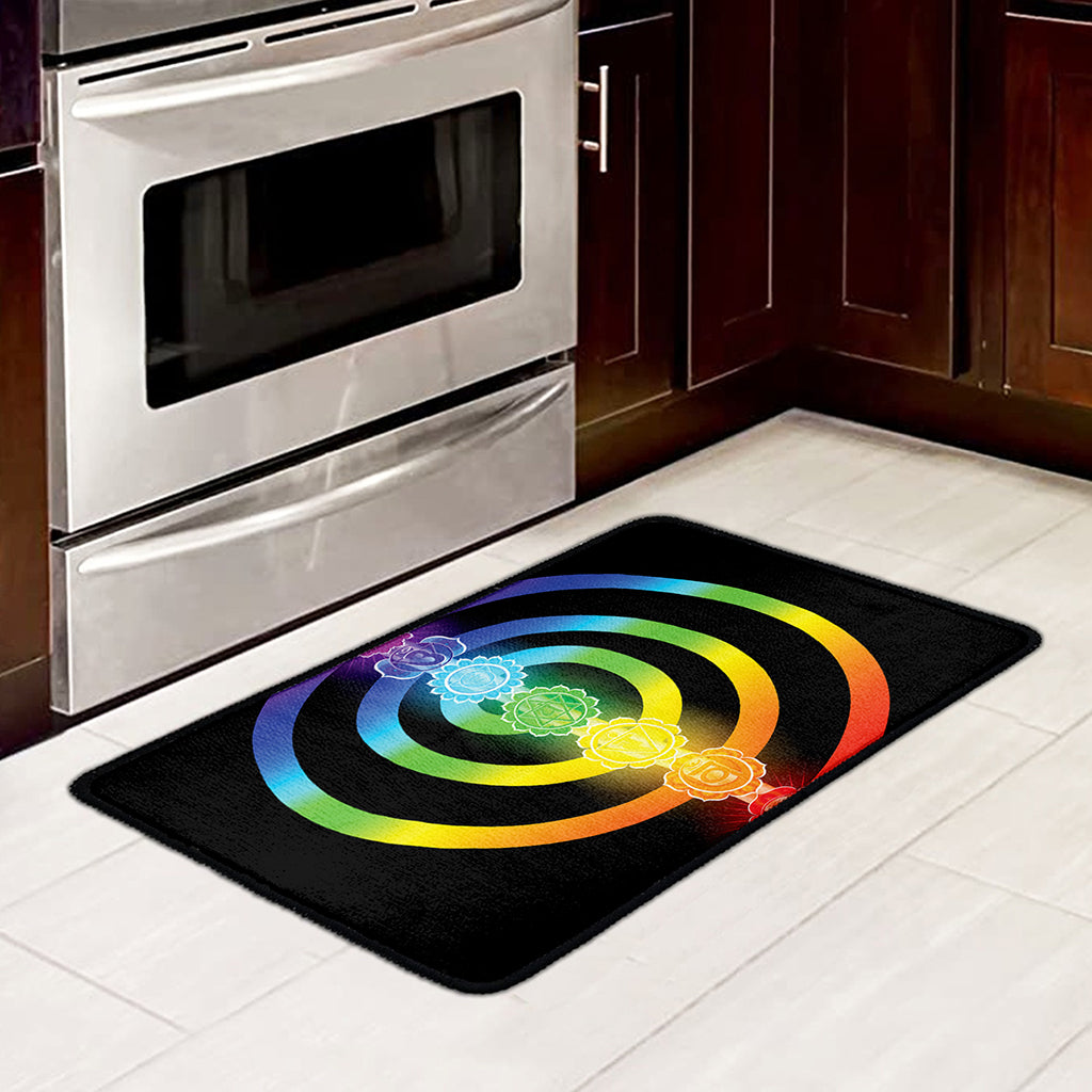 Seven Chakras Rainbow Of Life Print Kitchen Mat