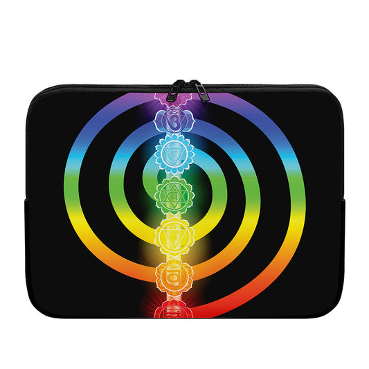 Seven Chakras Rainbow Of Life Print Laptop Sleeve
