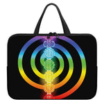 Seven Chakras Rainbow Of Life Print Laptop Sleeve With Handle