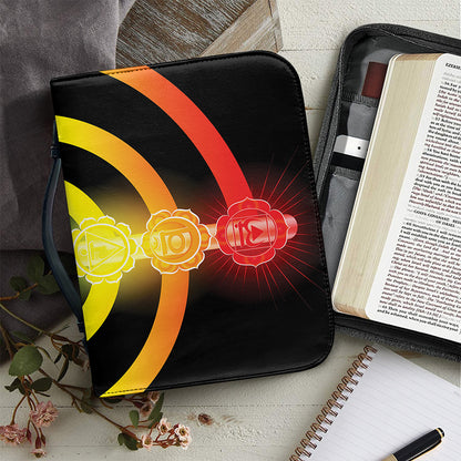 Seven Chakras Rainbow Of Life Print Leather Bible Cover