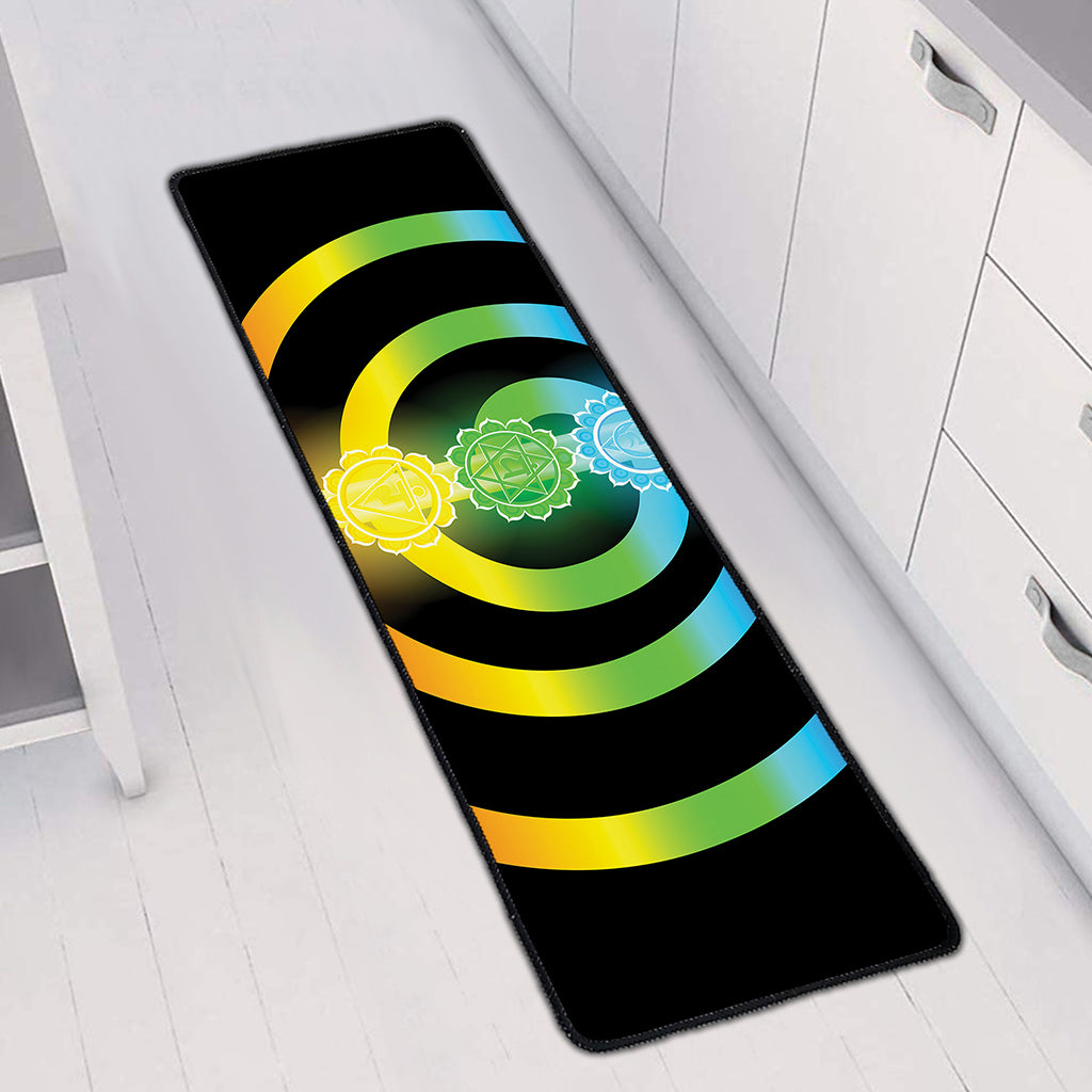 Seven Chakras Rainbow Of Life Print Long Kitchen Mat