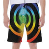 Seven Chakras Rainbow Of Life Print Men's Beach Shorts