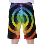 Seven Chakras Rainbow Of Life Print Men's Beach Shorts