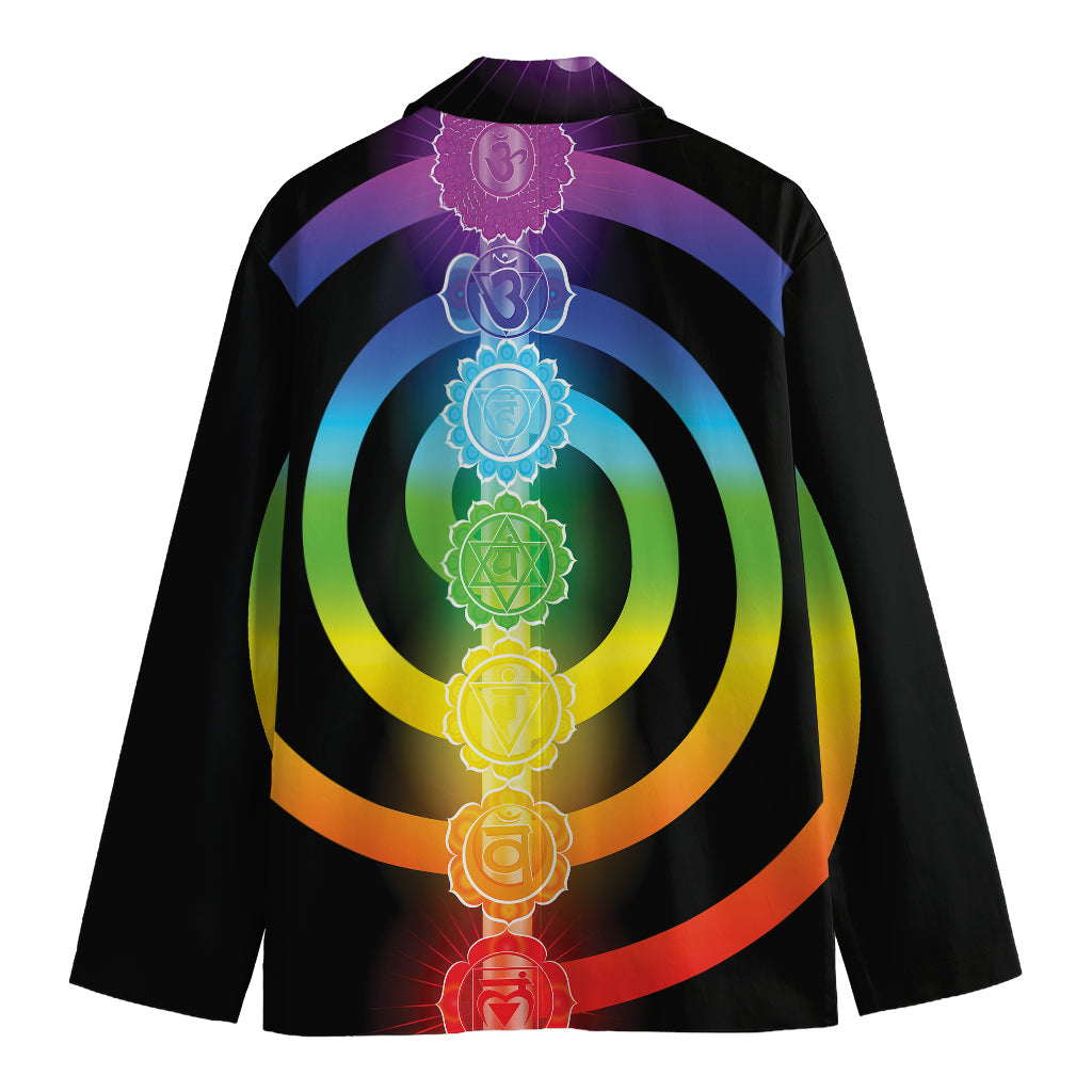 Seven Chakras Rainbow Of Life Print Men's Blazer