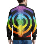 Seven Chakras Rainbow Of Life Print Men's Bomber Jacket