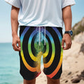 Seven Chakras Rainbow Of Life Print Men's Cargo Shorts