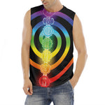Seven Chakras Rainbow Of Life Print Men's Fitness Tank Top
