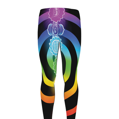 Seven Chakras Rainbow Of Life Print Men's leggings