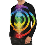 Seven Chakras Rainbow Of Life Print Men's Long Sleeve Rash Guard
