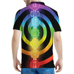 Seven Chakras Rainbow Of Life Print Men's Polo Shirt