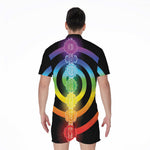 Seven Chakras Rainbow Of Life Print Men's Rompers