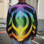 Seven Chakras Rainbow Of Life Print Men's Shirt Jacket