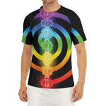 Seven Chakras Rainbow Of Life Print Men's Short Sleeve Rash Guard