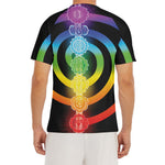Seven Chakras Rainbow Of Life Print Men's Short Sleeve Rash Guard