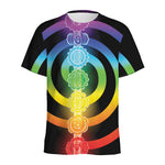 Seven Chakras Rainbow Of Life Print Men's Sports T-Shirt