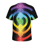 Seven Chakras Rainbow Of Life Print Men's Sports T-Shirt