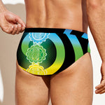 Seven Chakras Rainbow Of Life Print Men's Swim Briefs