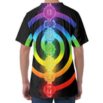 Seven Chakras Rainbow Of Life Print Men's Velvet T-Shirt
