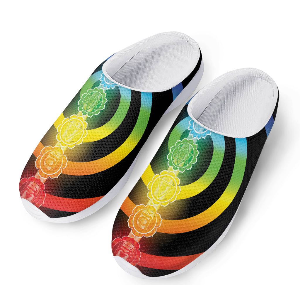 Seven Chakras Rainbow Of Life Print Mesh Casual Shoes