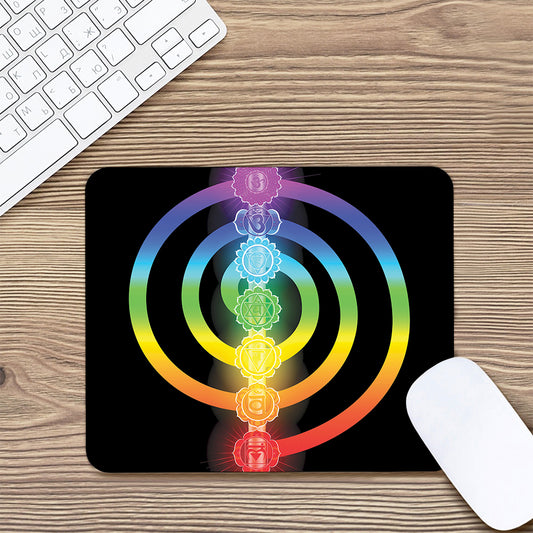 Seven Chakras Rainbow Of Life Print Mouse Pad