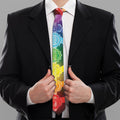 Seven Chakras Rainbow Of Life Print Necktie