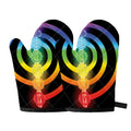 Seven Chakras Rainbow Of Life Print Oven Mitts