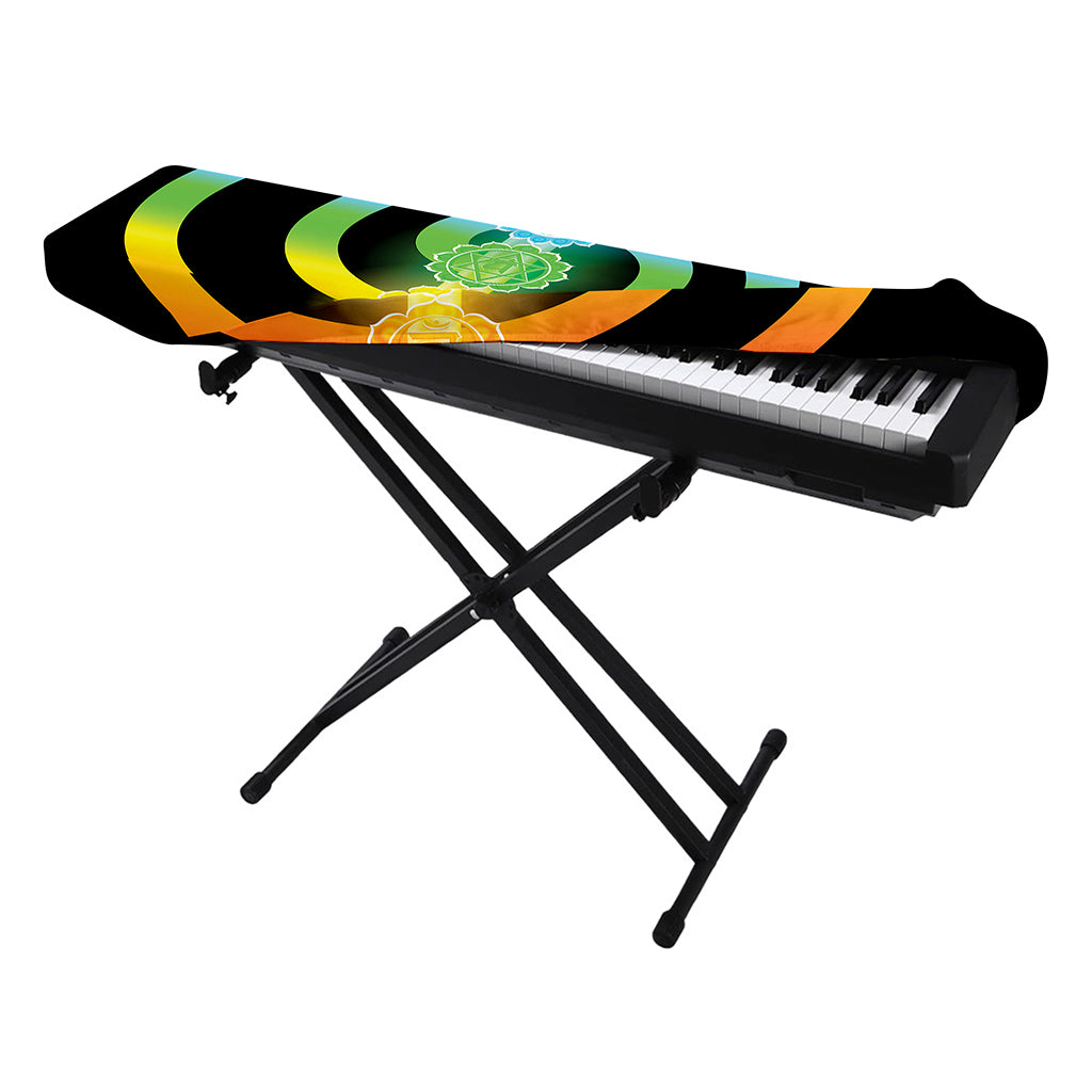 Seven Chakras Rainbow Of Life Print Piano Keyboard Cover