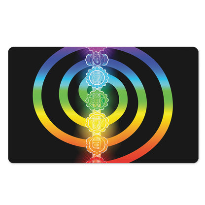 Seven Chakras Rainbow Of Life Print Polyester Doormat