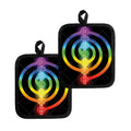 Seven Chakras Rainbow Of Life Print Pot Holders