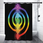 Seven Chakras Rainbow Of Life Print Premium Shower Curtain