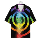 Seven Chakras Rainbow Of Life Print Rayon Hawaiian Shirt