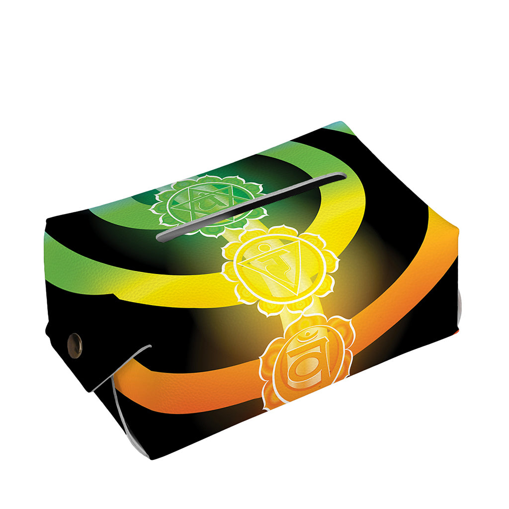 Seven Chakras Rainbow Of Life Print Rectangle Tissue Box Cover
