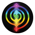 Seven Chakras Rainbow Of Life Print Round Blanket