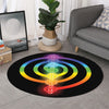 Seven Chakras Rainbow Of Life Print Round Rug