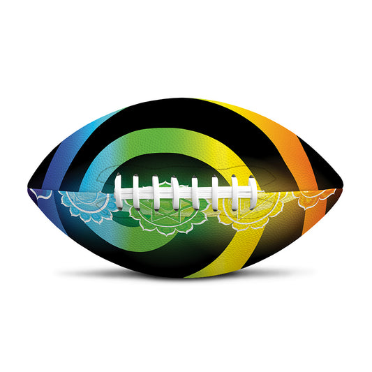 Seven Chakras Rainbow Of Life Print Rugby Ball