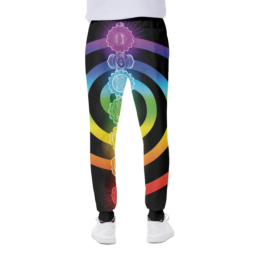 Seven Chakras Rainbow Of Life Print Scuba Joggers