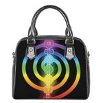 Seven Chakras Rainbow Of Life Print Shoulder Handbag