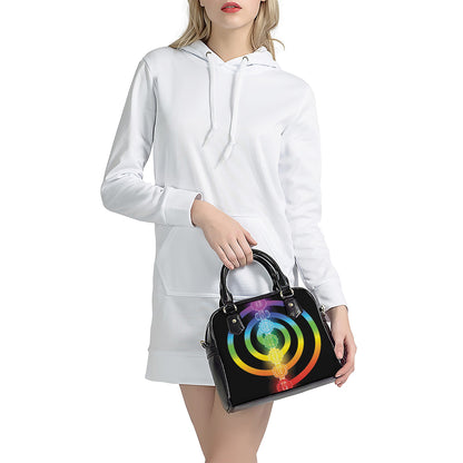 Seven Chakras Rainbow Of Life Print Shoulder Handbag