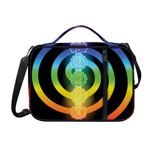 Seven Chakras Rainbow Of Life Print Shoulder Strap Bible Bag