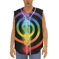 Seven Chakras Rainbow Of Life Print Sleeveless Baseball Jersey