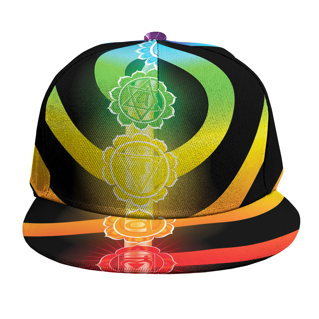 Seven Chakras Rainbow Of Life Print Snapback Cap