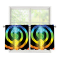 Seven Chakras Rainbow Of Life Print Tier Curtains