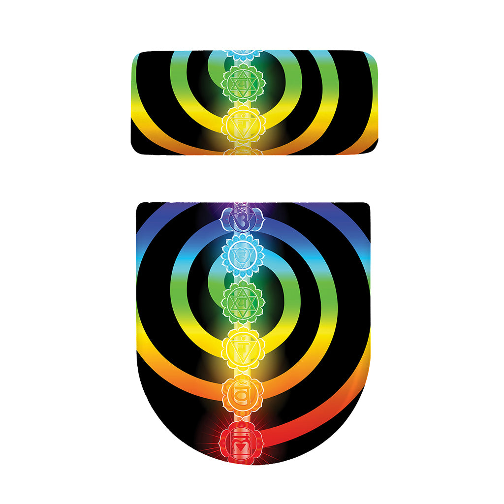 Seven Chakras Rainbow Of Life Print Toilet Lid And Tank Cover Set